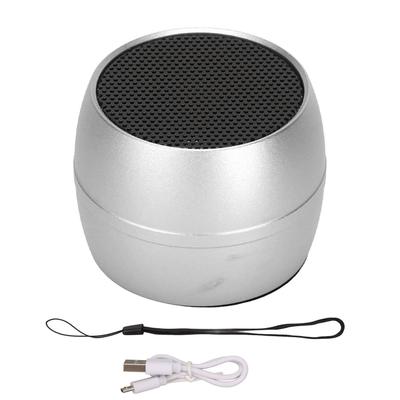 Мини Bluetooth-динамик IP67 Водонепроницаемый Зарядка через USB Встроенный микрофон Портативный беспроводной динамик для душевой комнаты, автомобиля, серебристый