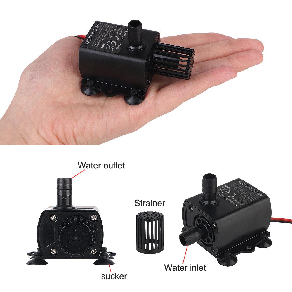 Durable Submersible Mini Brushless Water Pump Waterproof 280L/H Lift 300cm DC12V 5W Fountain Aquarium Circulating Ultra-quiet