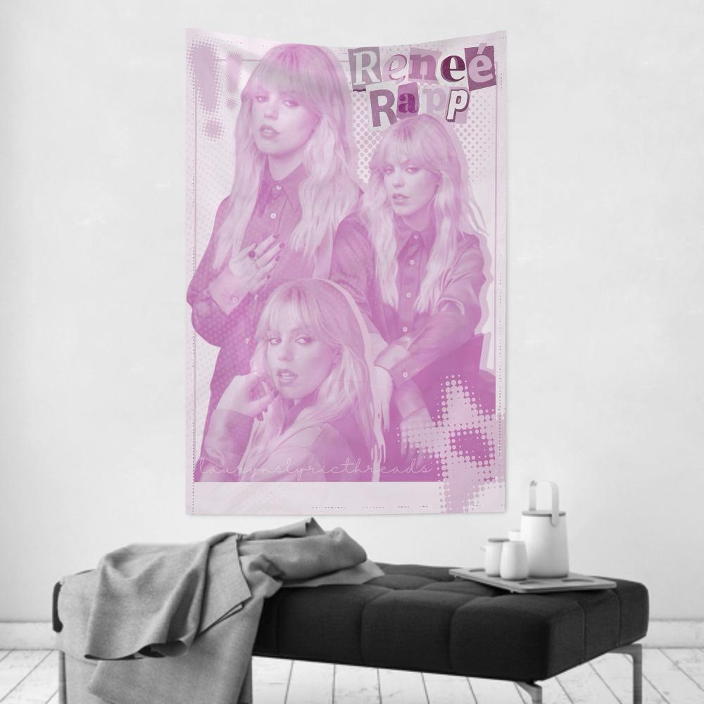 Music Albums Renee Singer RRapp Tapestry Room Decor Wall Cloth Party Hanging Background Room Decor Baby Room