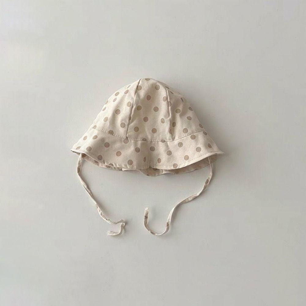 Korean Style Baby Fisherman Cap Plaid/Stripe/Dot Print Kids Wide Brim Hat for Kids Boy Girl