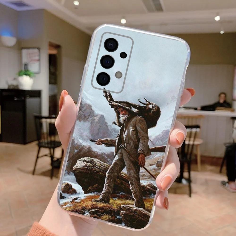Hunting Man Phone Case For Samsung Galaxy A71,70,52,40,51,31,A50,21S,30S,Note20ultra Transparent Soft Cover
