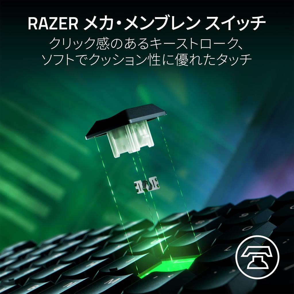 Razer Razer Ornata V3 Tenkeyless JP Тонкая проводная клавиатура Tenkeyless с механическими мембранными переключателями с приятным ощущением щелчка Низкий профиль