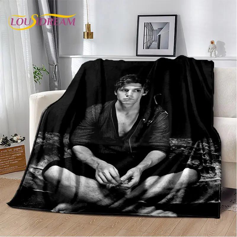 Cute Evan Peters Movie TV Actor Soft Plush Blanket,Flannel Blanket Throw Blanket for Living Room Bedroom Bed Sofa Picnic Cover