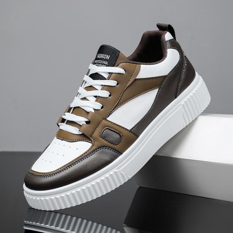 Men's Shoes Spring New Retro Low-top Shoes Trendy Versatile Breathable Casual Shoes Thick Baseplate Shoes