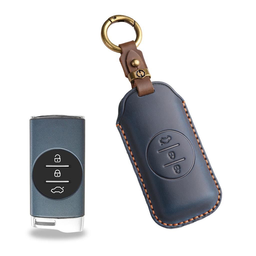 Новый ретро чехол для ключей подходит для автомобиля Chery Xingtu Tiggo 7, специальный кожаный чехол ручной работы, кольцо.