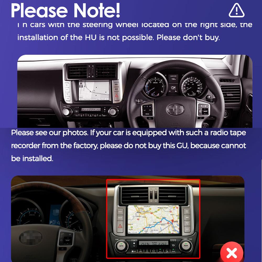 Автомобильное стерео радио для Toyota Land Cruiser Prado J150 2009-2013, автомобильный мультимедийный плеер, DVD-динамики, головное устройство, аудио, WIFI, 1 + 16 ГБ