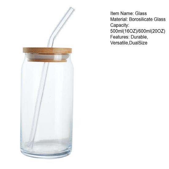 Меняющие цвет стеклянные стаканы с крышками и соломинками 16/20 унций, мультяшные, летние, для холодного кофе, холодный тамблер, персонализированный стеклянный контейнер для напитков