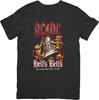 AC/DC Музыка Унисекс Крой для Мужчин и Женщин Качественная Хлопковая Футболка Черная