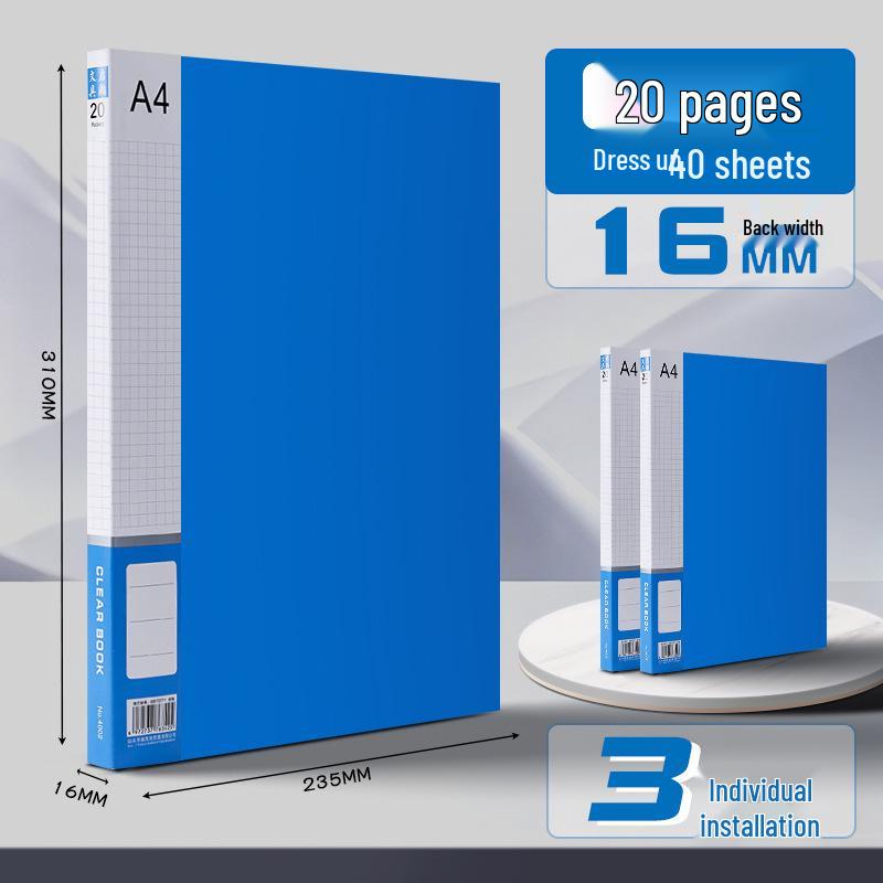 A4 Transparent Multi-layer Document Binder for Office and Study Supplies