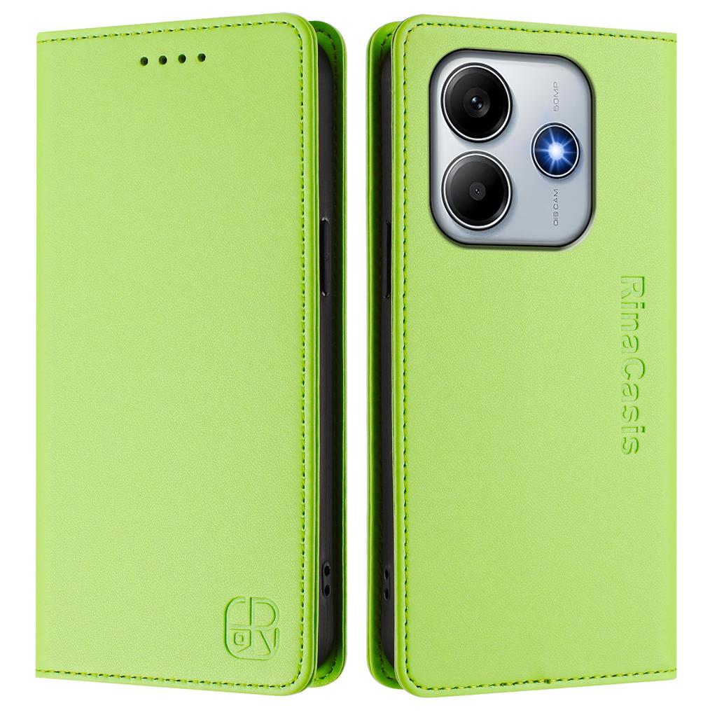 Luxury Leather Case For OPPO A56 A16 A55S A54S K10 A96 A76 A36/Reno 12F Reno12 RFID Blocking Card Slot Magnetic Attraction Stand Shockproof Flip Cover