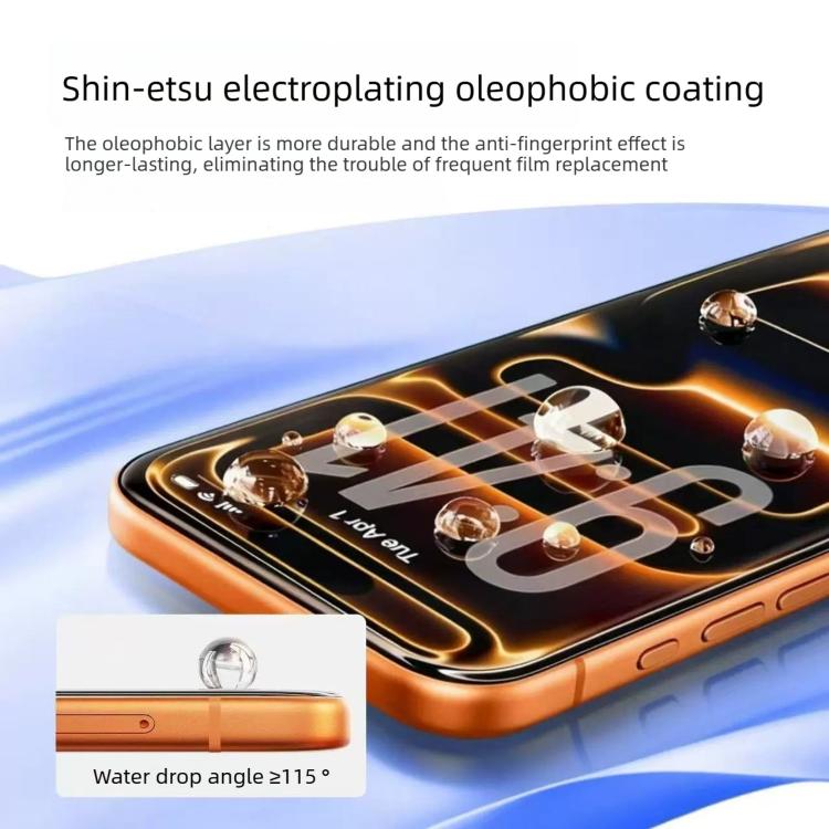 10pcs 300CC Large Arc Antistatic Corning Gorilla Privacy Tempered Glass Film For iPhone 16, 9H+ Anti-Fingerprint Screen Protector