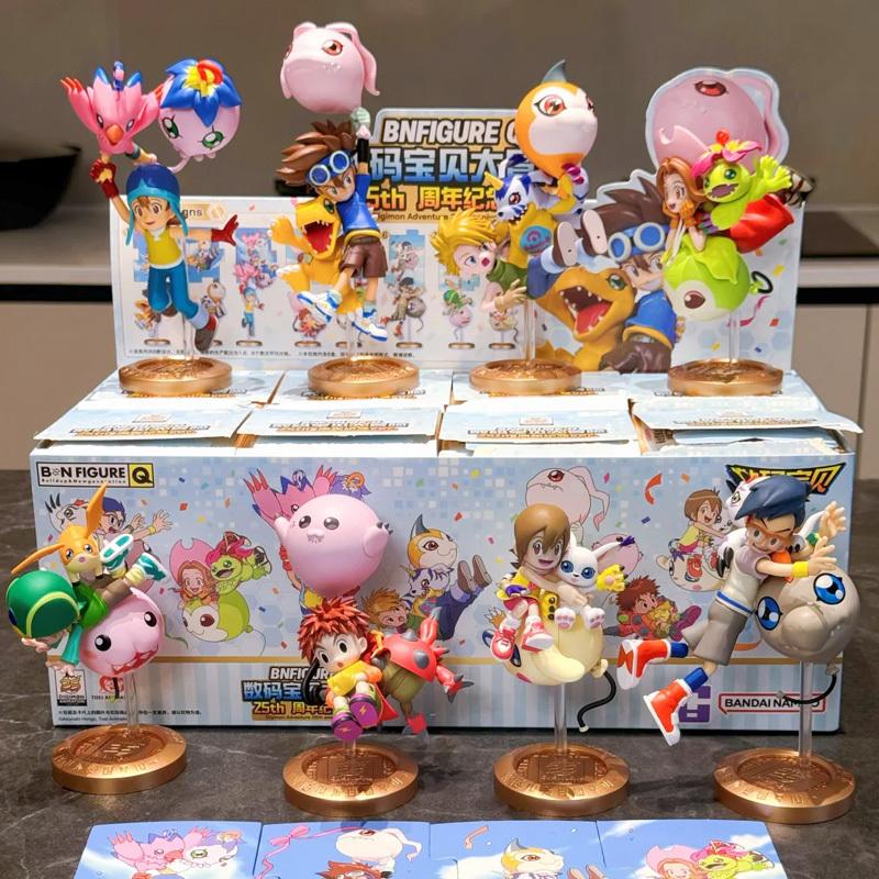 BN Фигурка Q Digimon Adventure 25-й Юбилейная Версия Серия Сюрприз-бокс Памятные Игрушки для Украшения Рабочего Стола из Детства Mystery Box Подарки