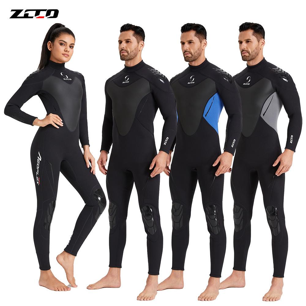 ZCCO 3mm Diving Suit Women's Warm Diving Suit Men's Snorkeling And Swimming Suit Jellyfish Suit Cold Proof Diving Suit One-piece Wet Suit