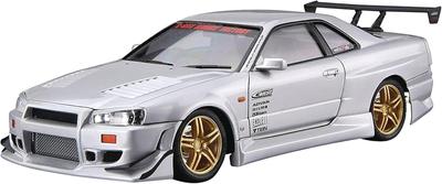 Aoshima Bunka Kyozaisha The Tuned Car Series Nissan BNR34 Skyline Пластиковая модель 1/24 №50 C-WEST GT-R '02 (Машина)