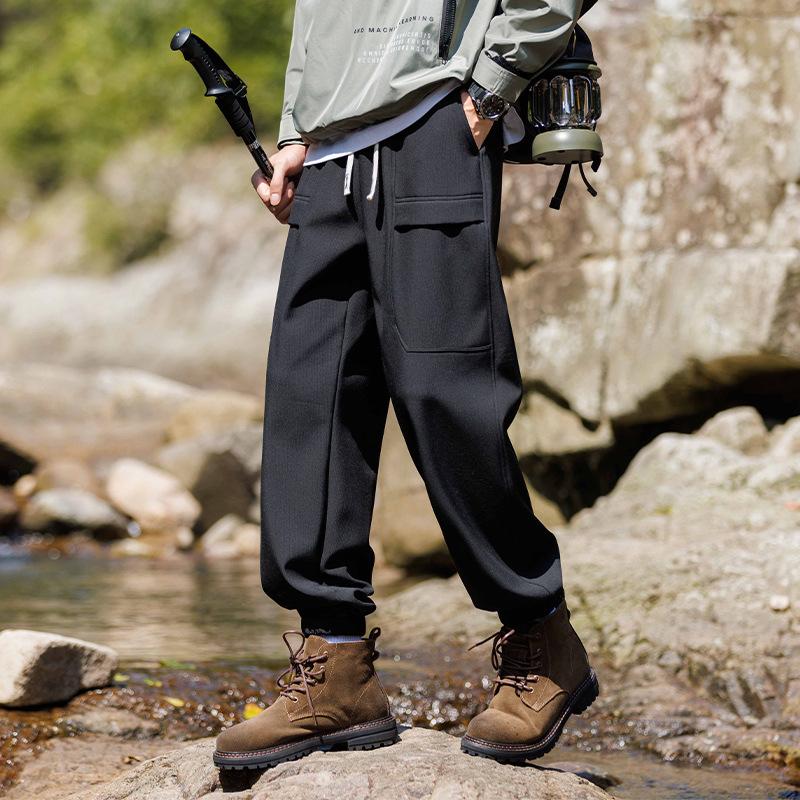 Брюки для мужской осени и зимы, новый стиль для мужчин и женщин, для улицы, с плюшевой подкладкой, утолщенные, теплые, рабочая одежда, повседневные функциональные спортивные брюки