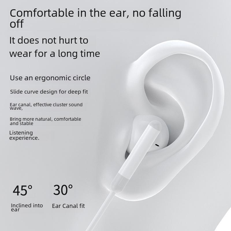 Type-C Wired In-Ear Earphones Compatible with Huawei, Apple, OPPO, Xiaomi, Vivo, and Honor Phones