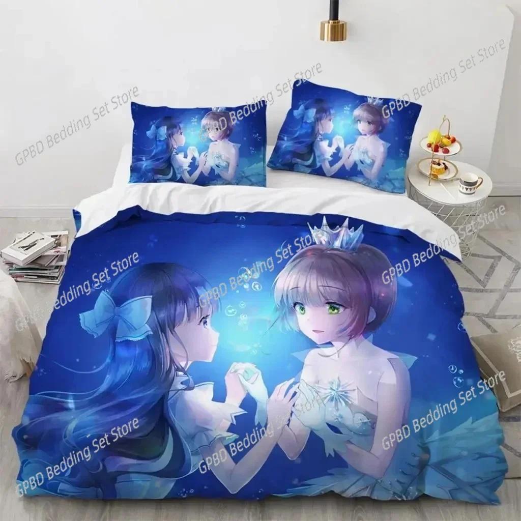Одеяло Аниме Cardcaptor Sakura Комплект постельного белья 3D-печать Подходит для спальни Детская Домашний текстиль