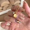 Винтажное Антикварное Матовое Золото Маленькое Ожерелье Кубик Сахара Женское Легкая Роскошь Золотое Высококачественное Цепочка для Свитера Цепочка на Ключицы