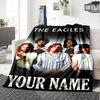 Name Custom The Eagles Band Print Flannel Blanket High Quality Warm Comfortable Cover for All Seasons Perfect for Gifts Home Decor