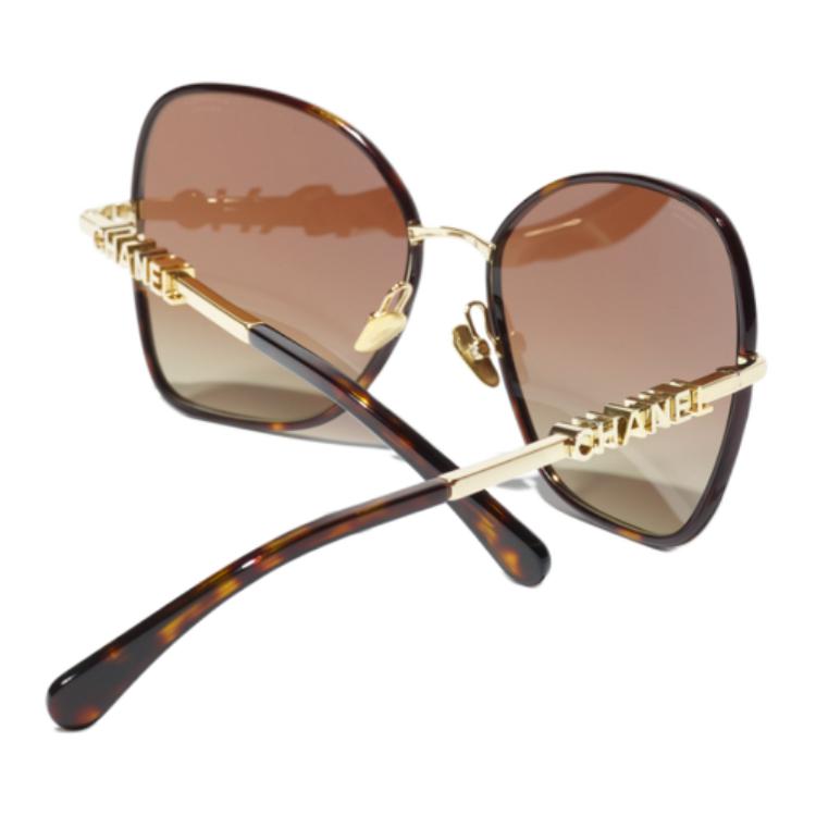 Chanel 3D Letter Logo Irregular Frame Sunglasses Unisex sunglasses Tortoise CH4283-C429S9