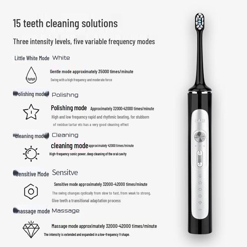 BAIR G201 Sonic Rechargeable Electric Toothbrush for Adults