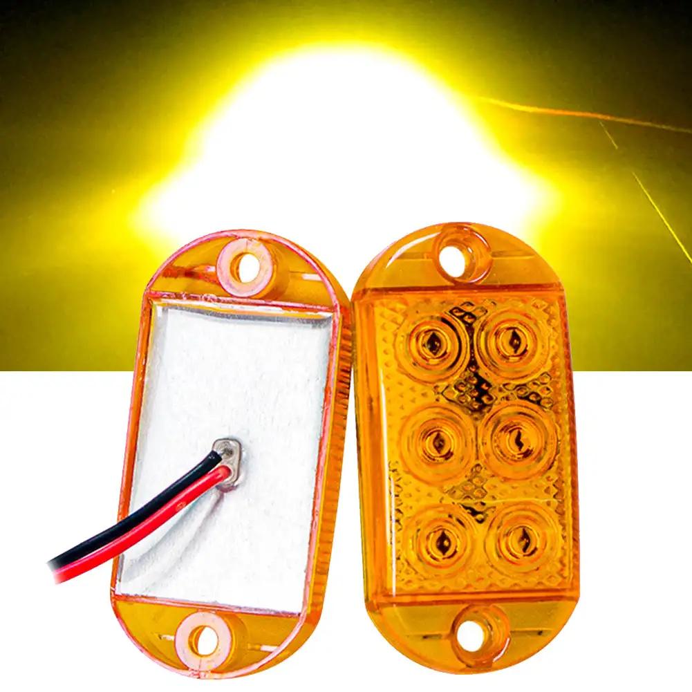6 светодиодов 12 В-80 В прочные боковые габаритные фонари для грузовиков, наружные фонари, предупреждающие задние фонари для автоприцепов, грузовиков, габаритные фонари