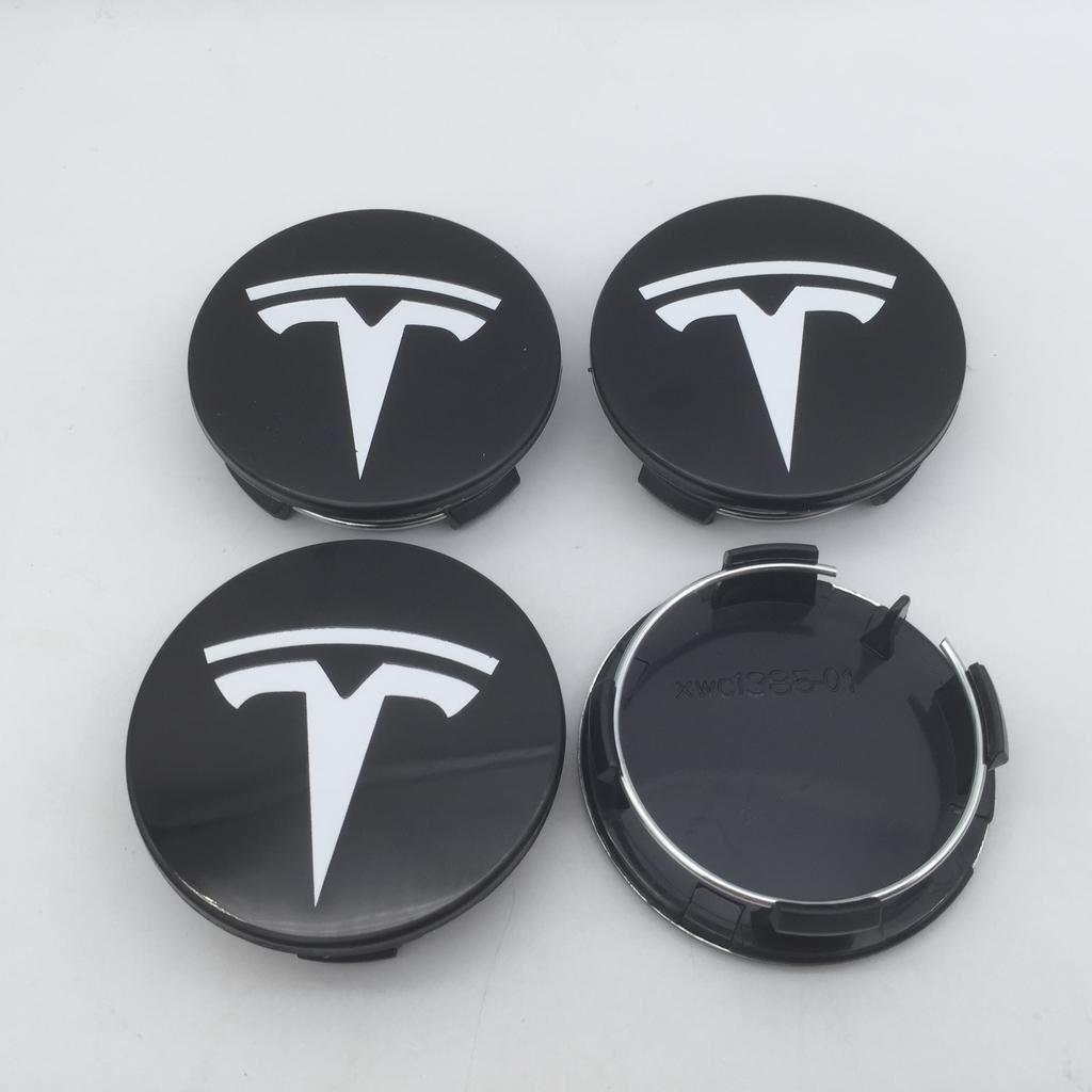 CJEY4 4pcs 57mm 56mm For Tesla Model 3 Model Y Model S X Car emblem Wheel hub Center Cap Badge covers Decals Styling accessories