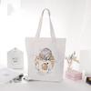 Kawaii Little Girl Print Shopping Canvas Tote Bag Harajuku Aesthetic Reusable Shopper Shoulder Bag Handbag Student Book Bags