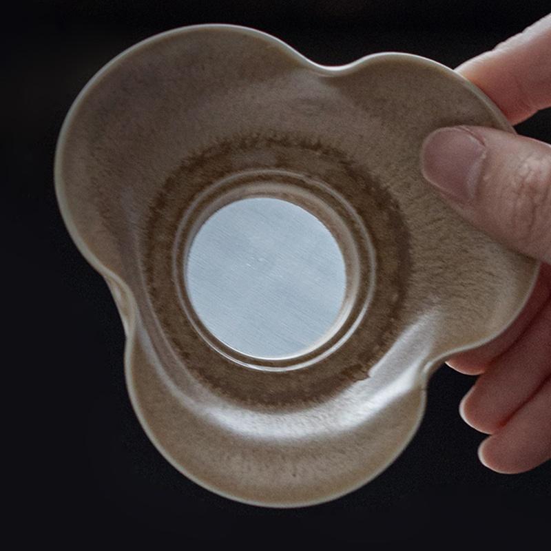 Бирюзово-зеленая глазурь Набор ситечек для чая Японский керамический заварочный чайник Грубая керамика Чайный сепаратор Фильтр Сетка Чайные аксессуары Набор воронок