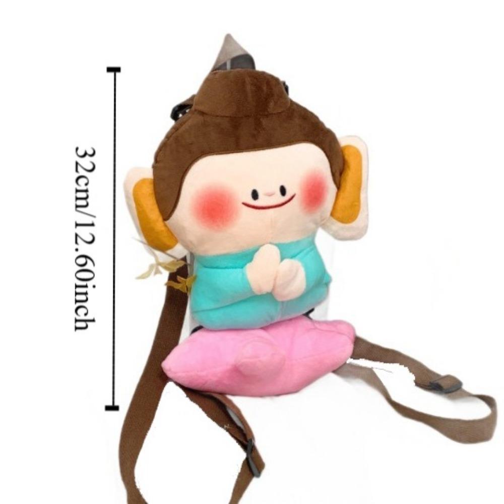 Символизм Будда Плюшевый рюкзак Цветок лотоса Будда Плюшевый рюкзак Будда Сумка через плечо Студенты