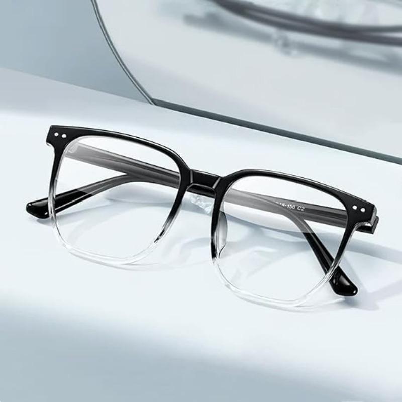 Большие квадратные очки с защитой от синего света, модные ретро-очки для мужчин и женщин, компьютерные игровые классические простые стеклянные очки