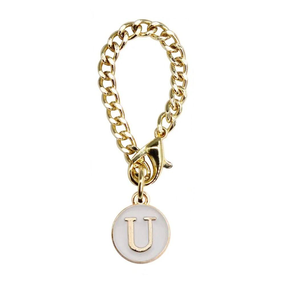 Белый/Черный Цепочка-ручка для чашки для воды Персонализированный Шарм-ручка Креативный Шарм с буквой для чашки Чашки