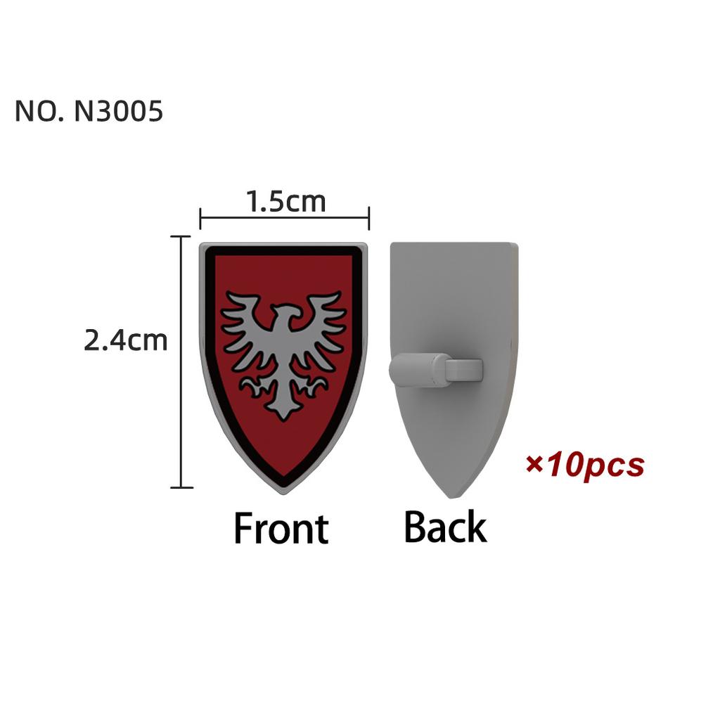 Средневековый военный замок, рыцарские доспехи, строительные блоки, наплечники, аксессуары для доспехов, Красный Лев, Черный Орел, оружие, конструктор, игрушки.