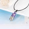 Jewelry Leather Chain Perfume Vial LOVE Capsule Necklace Mini Pill Case Wishing Bottle Pendant
