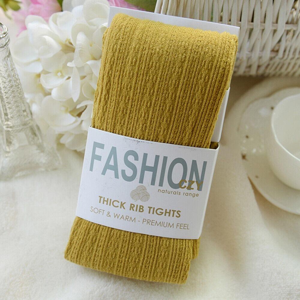 Yarn Knitted Footed Tights Woolen Winter Stretch Stockings Fashion Pantyhose Women