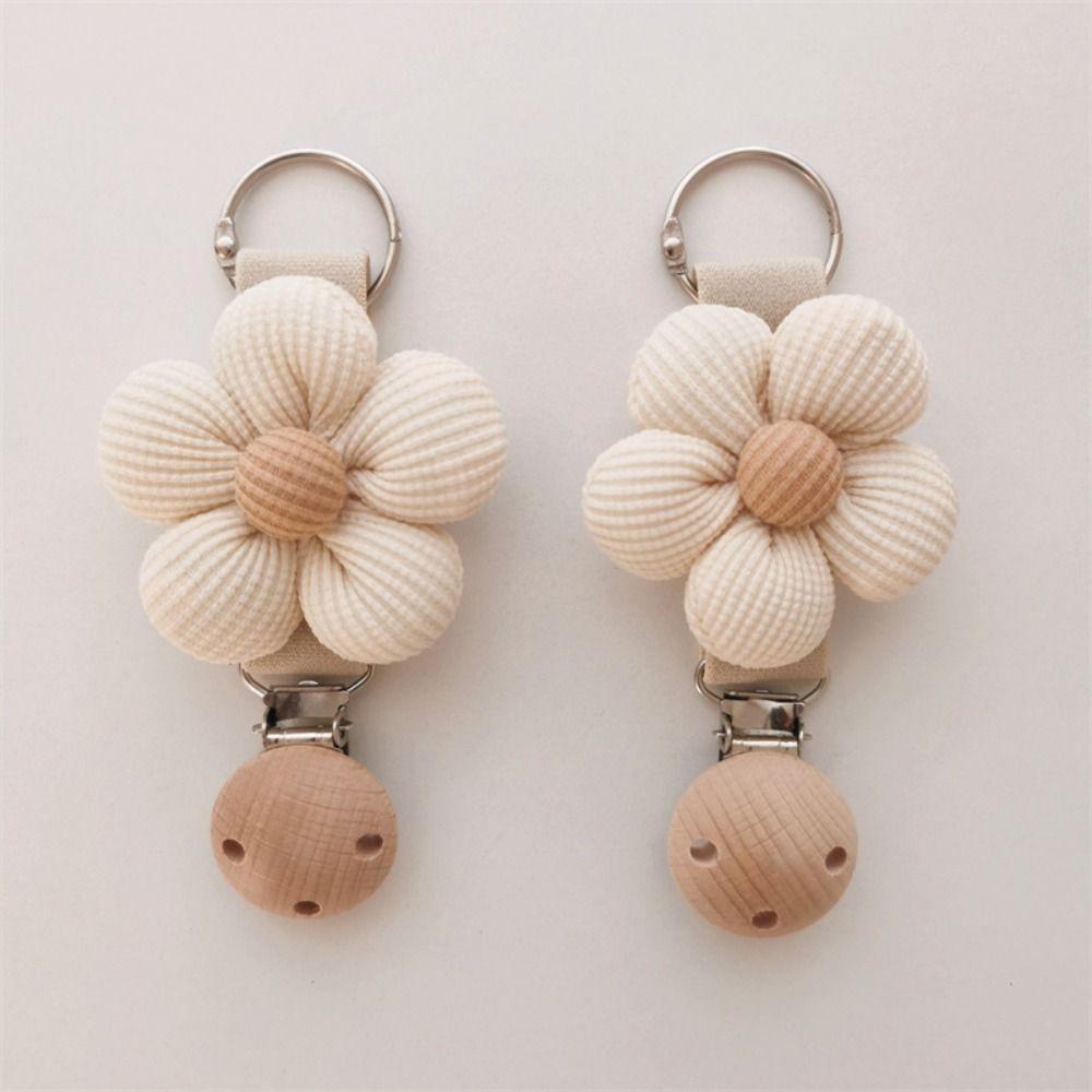 Wood Clip Travel Hat Holder Anti-lost Cotton Flower Hat Clip Detachable Men