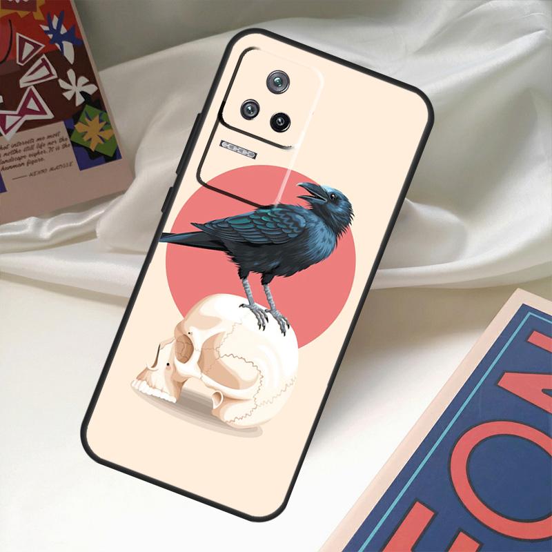 Чехол Ворон Ворон Темный Череп Для POCO X6 Pro M6 X5 X3 M5s F3 F5 Xiaomi 14 Ultra 13 12 Lite 11T 12T 13T Pro Coque