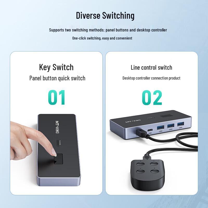 MT-viki USB 3.0 4x4 Переключатель для совместного использования периферийных устройств