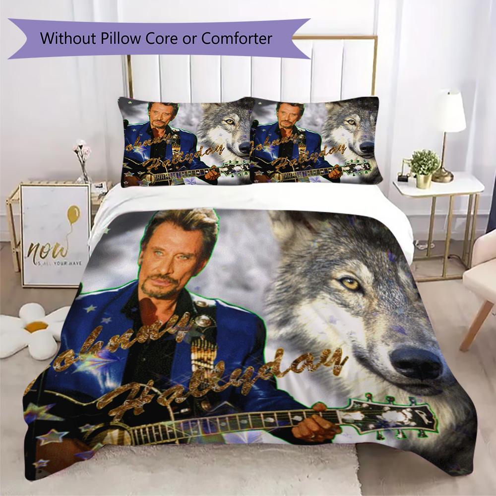 French legendary rock singer and actor Johnny Hallyday provides comfortable bedding covers and pillowcases for home use (without core) K10