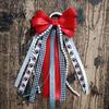 Boot Charm with Loop 2Pcs Ribbon Bow for Cowgirl Boots, Women Satin Western Decorations Hanging Ring, Universal Decoration Accessories