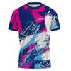 Outdoor Running Breathable T-shirt Men Women 3D Print Graffiti Pattern Short Sleeve Round Neck T Shirts Summer Gym Fitness Top
