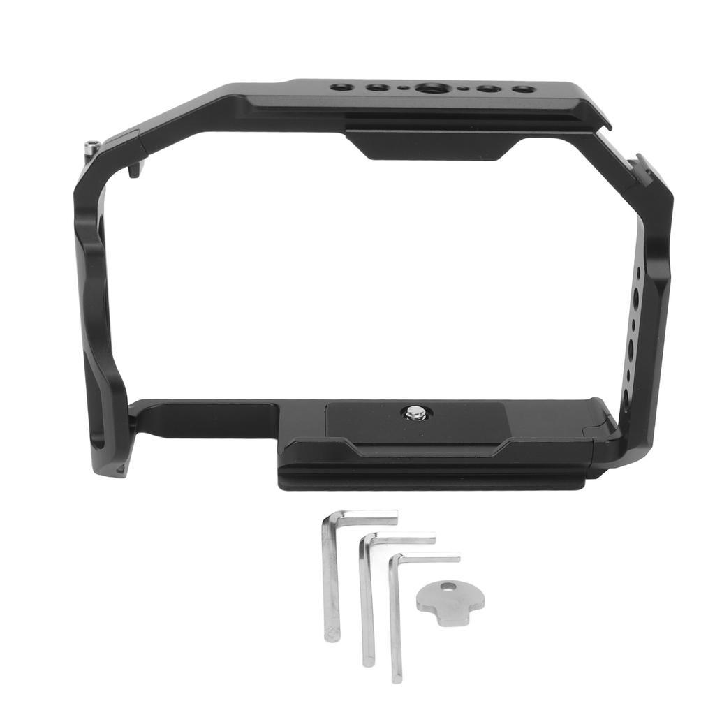 Full Camera Cage Aluminum Alloy Protective Video Making Camera Rig with 14 38 Inch Hole Cold Shoe