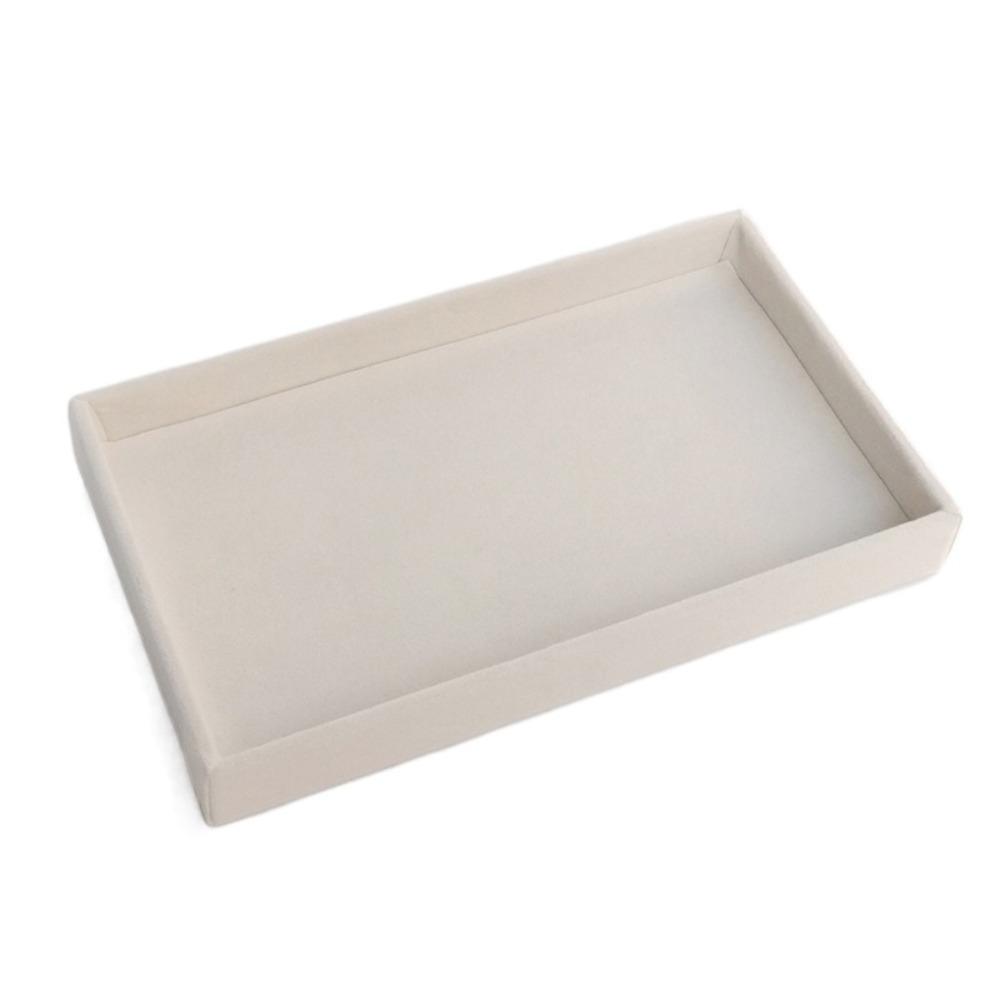 Flannelette Rings Earrings Organizer Bracelets Jewelry Display Holder Velvet Jewelry Tray  Rings