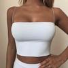 Summer Women's Crop Top  Sexy Elastic Cotton Camis Sleeveless Short Tank Top Bar EMA