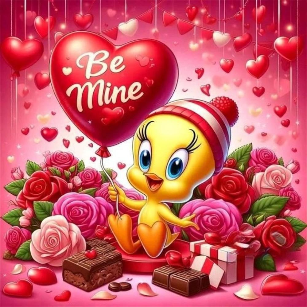 Птичка Твити Желтый канарейка Looney Tunes Мультфильм Алмазная мозаика DIY Вышивка крестом Ручная работа Искусство Подарок Поделки Декор для дома Подарок