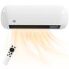 Wall Fan Heater 2000W Ceramic Wall Heater with Fan, 2 Power Levels, LED Display, Thermostat, White