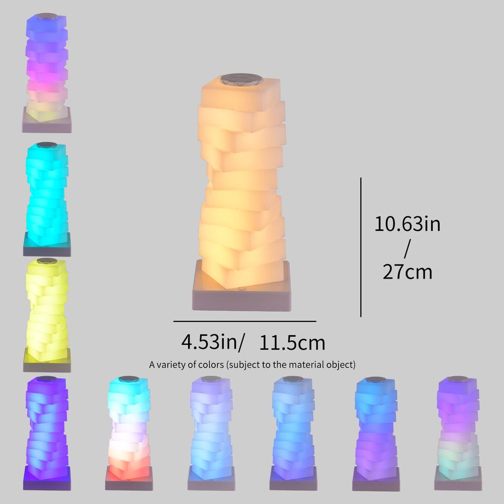 DIY color changing desk lamp RGB 16 color LED lamp bedroom bedside table decoration lamp touch switch multi-step light