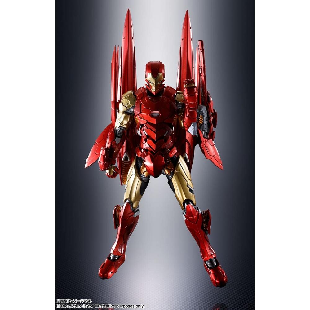SHFiguarts Железный человек (Технология Мстителей) приблизительно. 155 мм ПВХ и АБС, литая окрашенная подвижная фигурка
