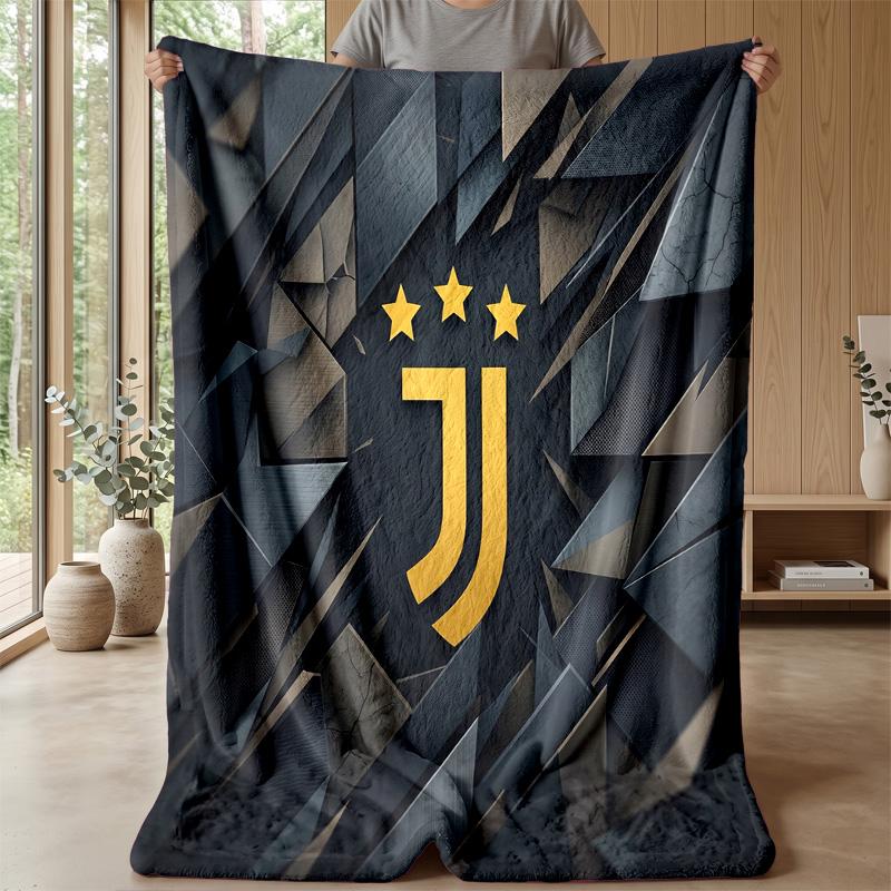 Juventus FC Theme blanket Soft Flannel Blanket Plush Throw Blanket Cozy Sofa Bed Blanket for Home Decor