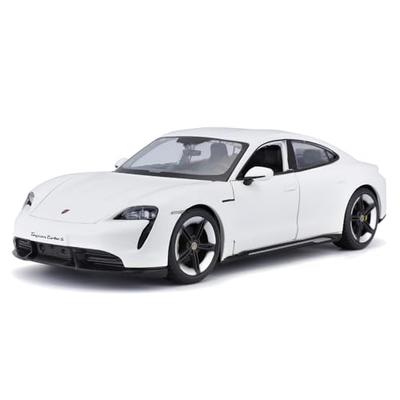 Bburago 1/24 Porsche Taycan Turbo S Белый / Металлическая модель автомобиля, Готовый продукт 18-21098 WT